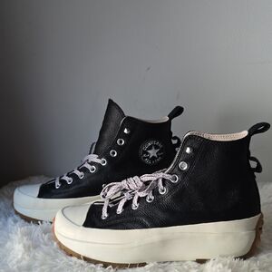 Converse Run Star Hike Leather Sneaker Black US 11
